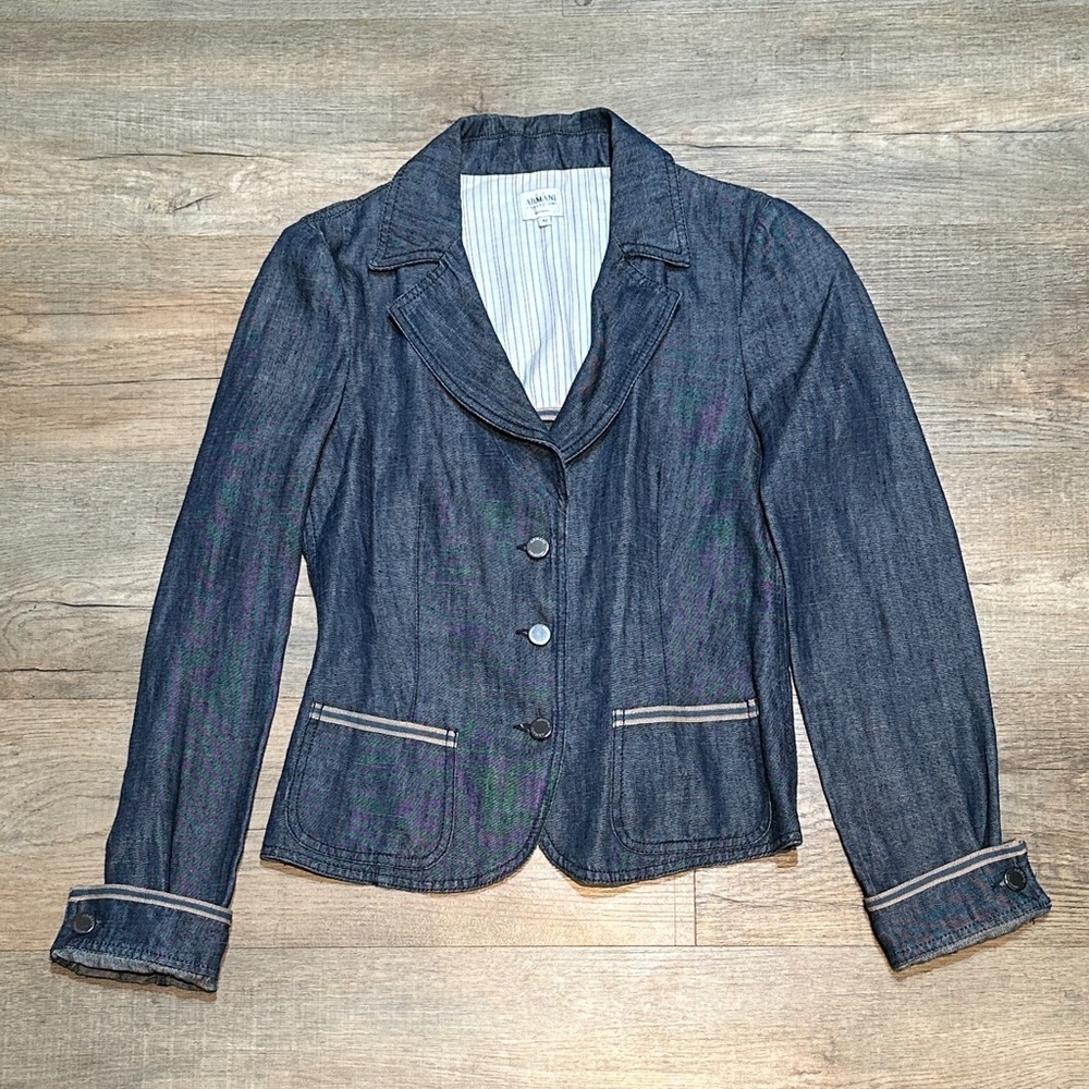 Armani Collezioni Dark Blue Jean Jacket